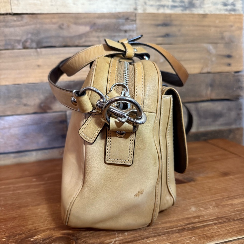 Coach Chelsea Tan Leather Purse Handbag F14017 - Picture 12 of 15